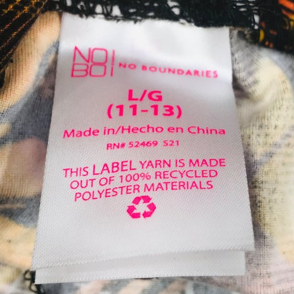 NoBo Women's Size Lg 11-13 Halloween Fall High Rise Leggings Plaid Pumpkin Black - Picture 5 of 11